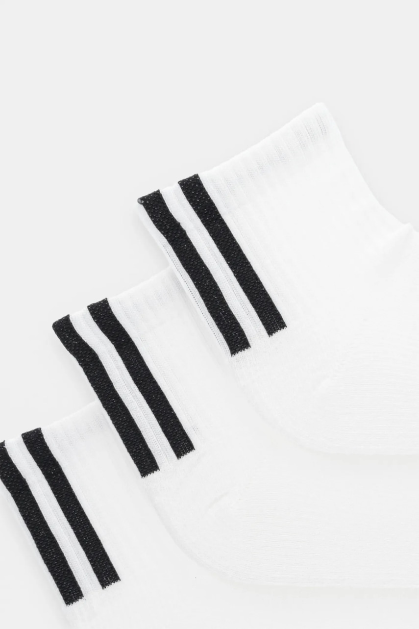 Носки adidas Originals 3-Stripes 3 шт цвет белый JV7423 Носки adidas Originals 3-Stripes 3 шт цвет белый JV7423