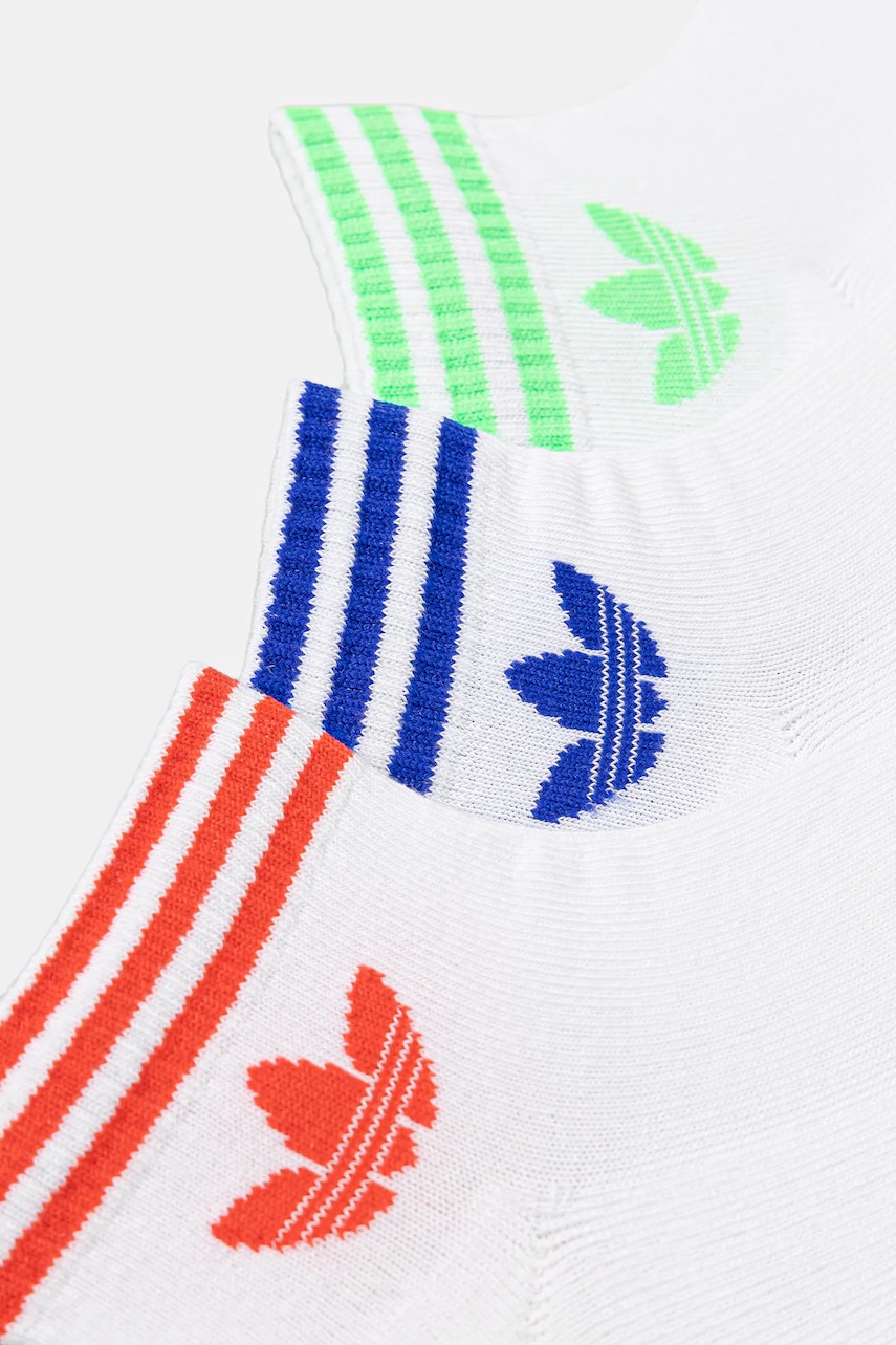 Носки adidas Originals 3-Stripes 3 шт цвет белый JV7439 Носки adidas Originals 3-Stripes 3 шт цвет белый JV7439