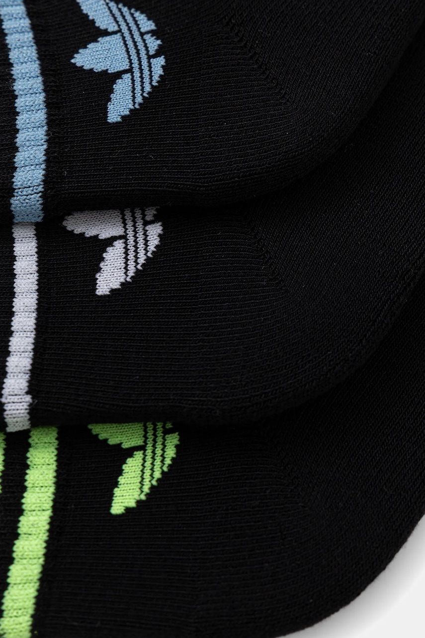 Носки adidas Originals 3-Stripes 3 шт цвет чёрный JV7440 Носки adidas Originals 3-Stripes 3 шт цвет чёрный JV7440
