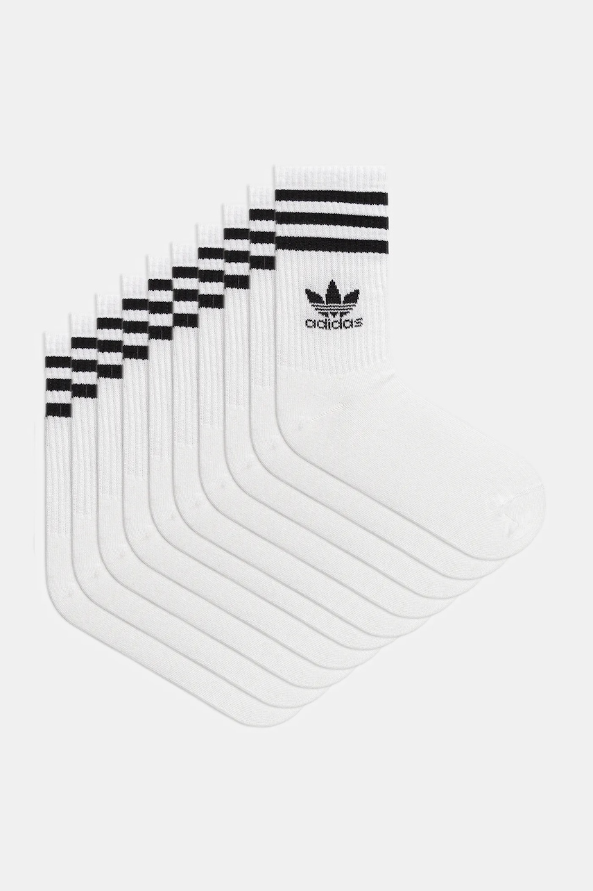 adidas Originals șosete 3-Stripes 10-pack culoarea alb, JZ0587