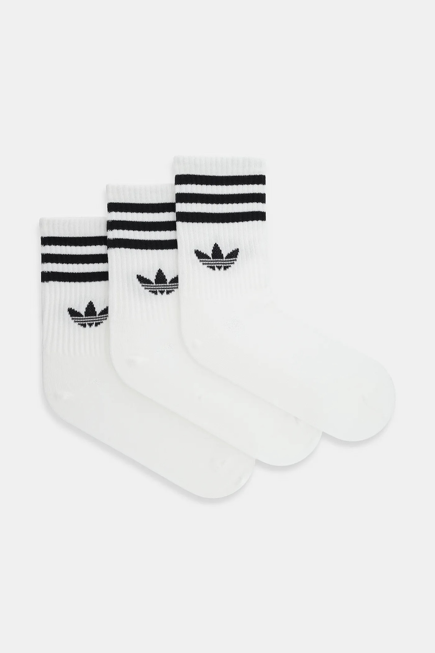 adidas Originals șosete 3-Stripes 3-pack culoarea alb, JZ4932