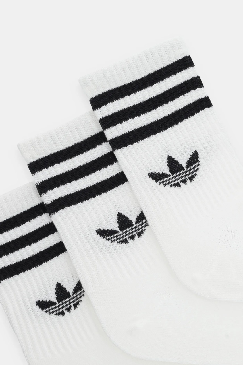 Носки adidas Originals 3-Stripes 3 шт цвет белый JZ4932