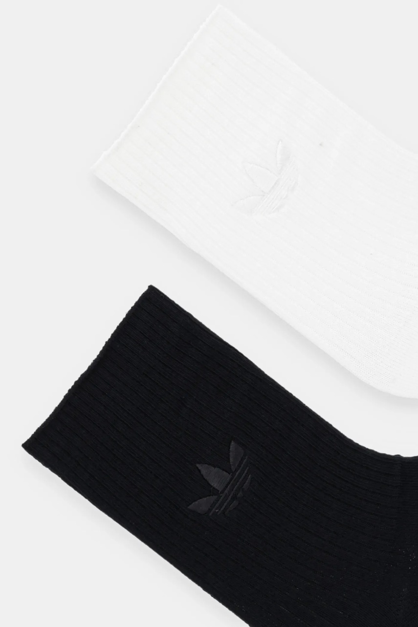 Носки adidas Originals Trefoil 2 шт цвет белый JW8000 Носки adidas Originals Trefoil 2 шт цвет белый JW8000