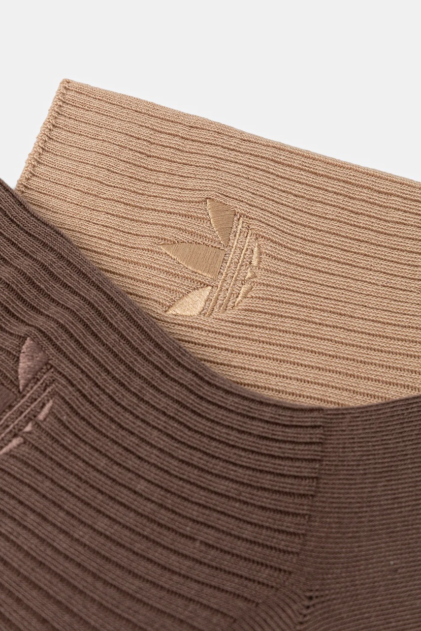 Носки adidas Originals Trefoil  2 шт цвет коричневый JW8002