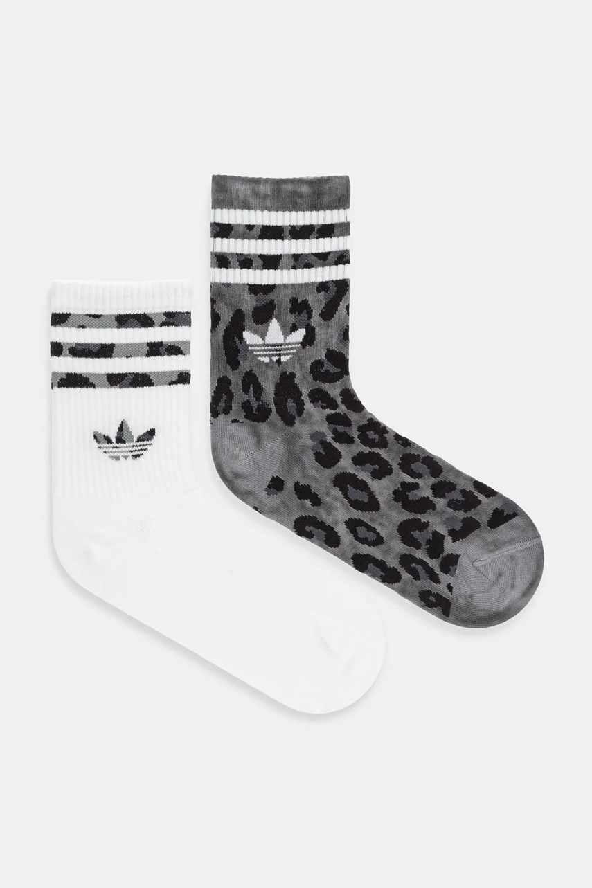 adidas Originals șosete Leo Crew S 2-pack culoarea alb, JW8010