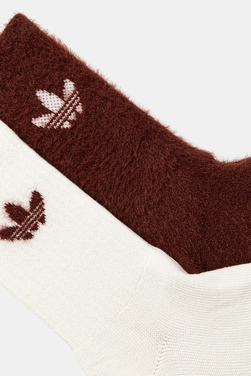 Носки adidas Originals Fluffy Cr S 2 шт цвет бордовый JX5218