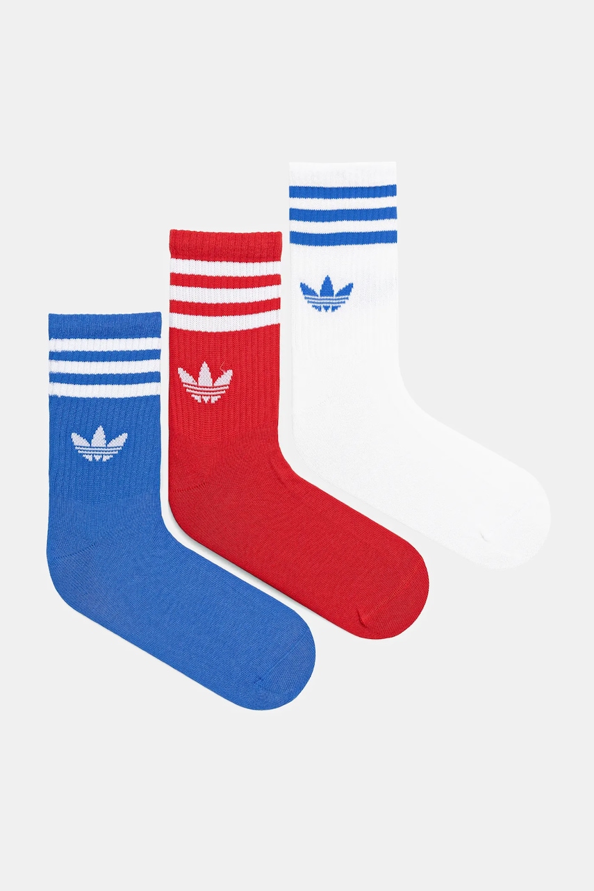 adidas Originals șosete 3-Stripes 3-pack culoarea alb, JZ4942