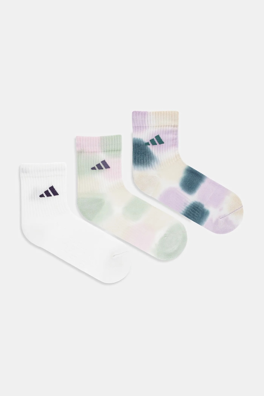 Levně Ponožky adidas Tie Dye 3-pack bílá barva, JV8487