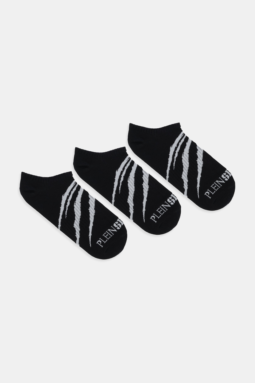 PLEIN SPORT șosete 3-pack culoarea negru, FAEC UUY0032 STE003N