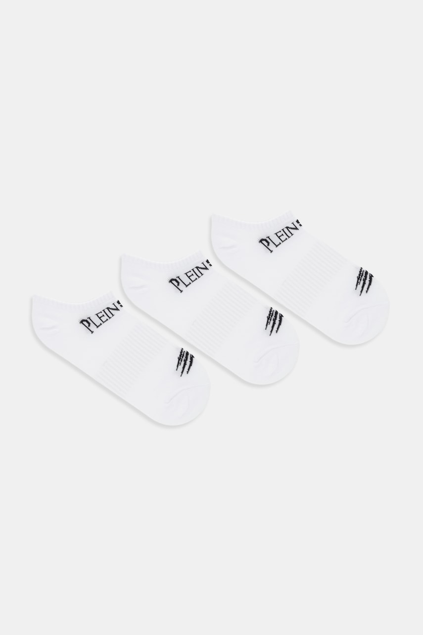 PLEIN SPORT șosete 3-pack culoarea alb, FAEC UUY0033 STE003N