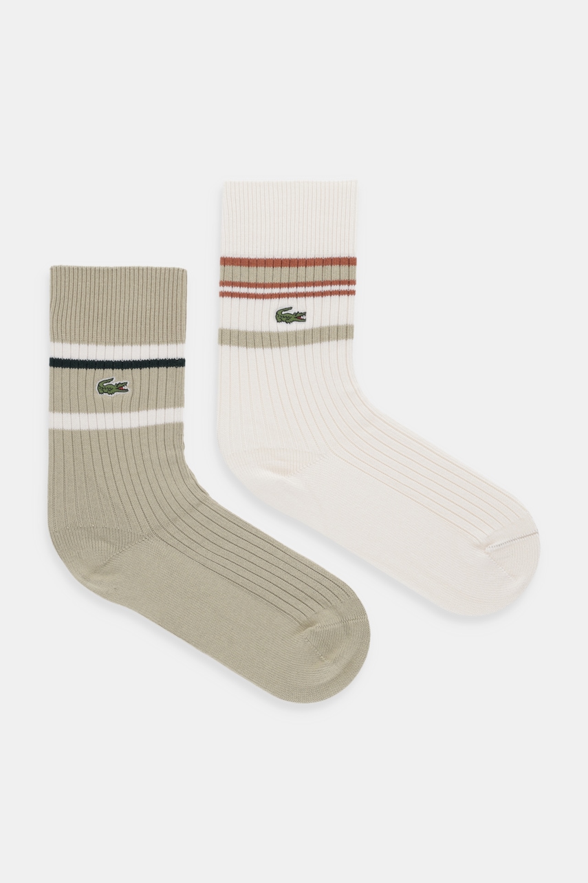 Lacoste șosete 2-pack culoarea bej, RA5988