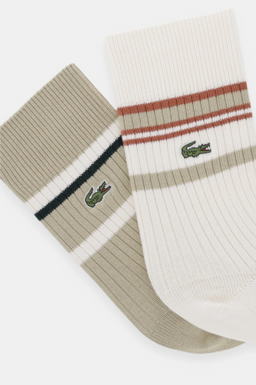Носки Lacoste 2 шт цвет бежевый RA5988 Носки Lacoste 2 шт цвет бежевый RA5988