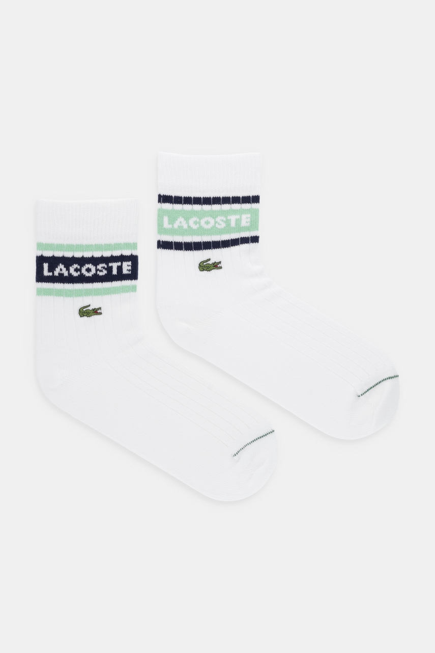 Lacoste șosete 2-pack culoarea alb, RA9304