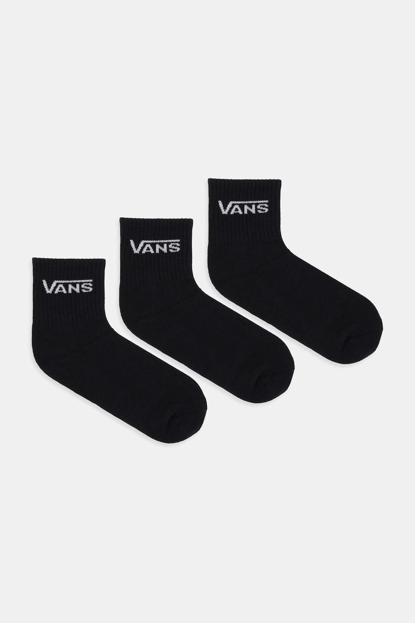 Vans șosete 3-pack culoarea negru, VN000QBWBLK1