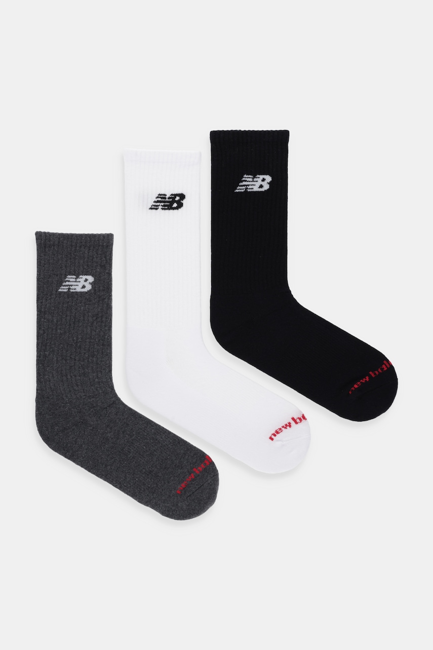 Levně Ponožky New Balance 3-pack bílá barva, LAS51293WM