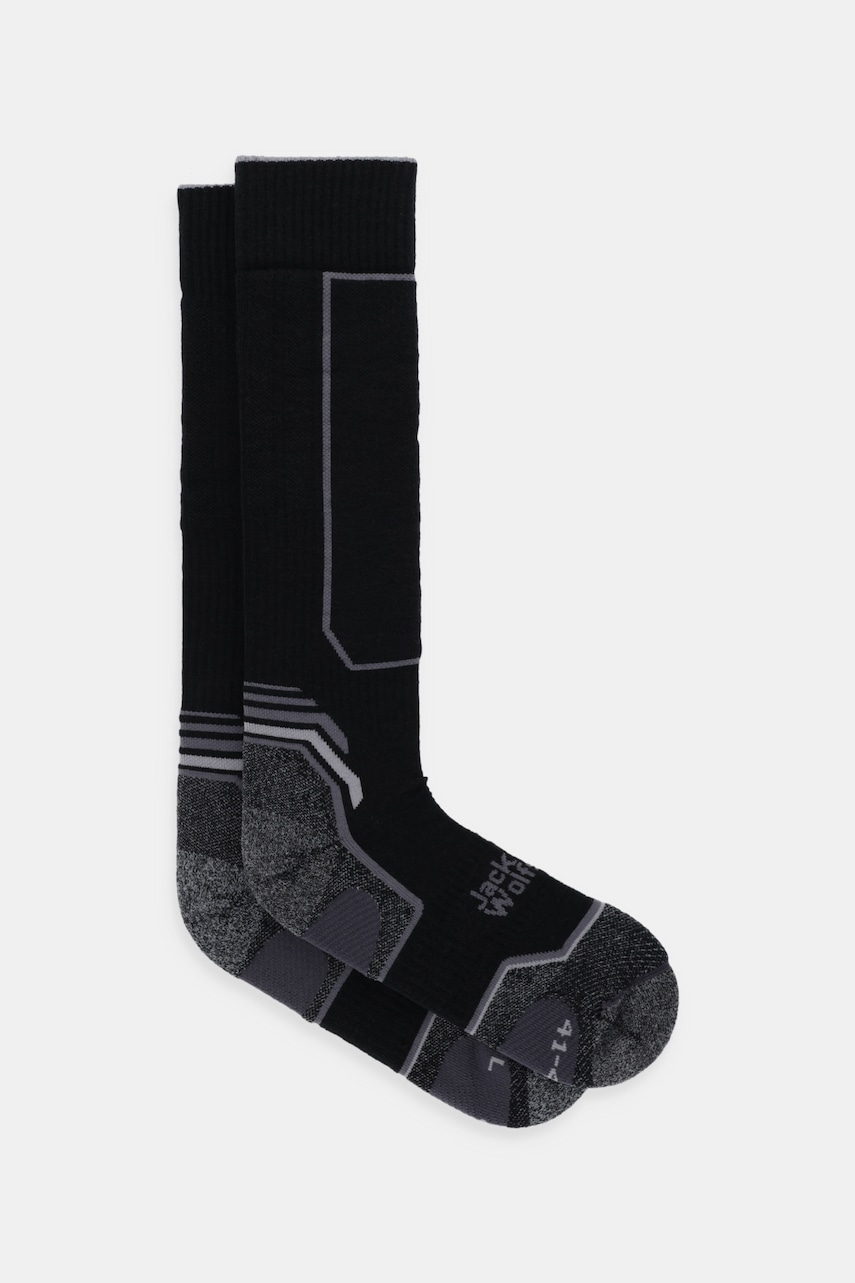 Jack Wolfskin șosete cu lână SKI MERINO culoarea negru, A65244