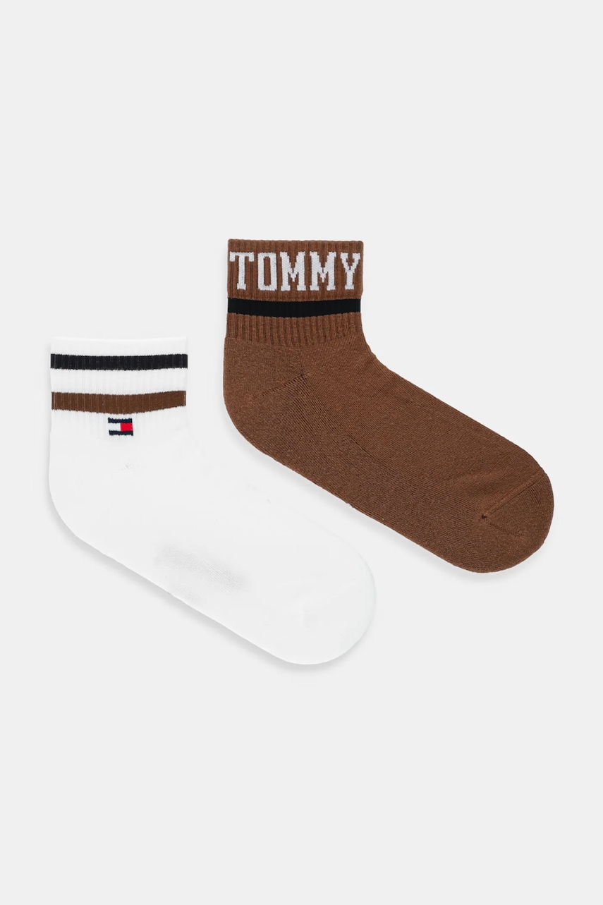 Tommy Jeans șosete 2-pack culoarea maro, 701236467