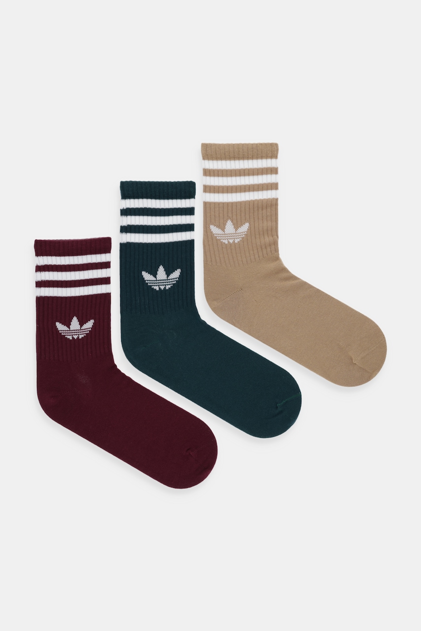 adidas Originals șosete 3-pack culoarea verde, JZ4945