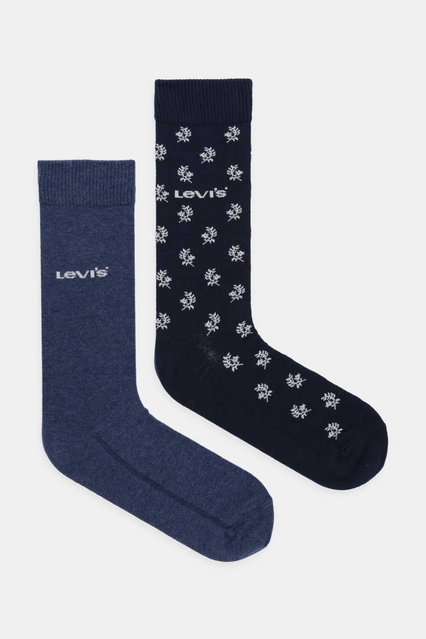 Levně Ponožky Levi's 2-pack tmavomodrá barva, 37157-1274