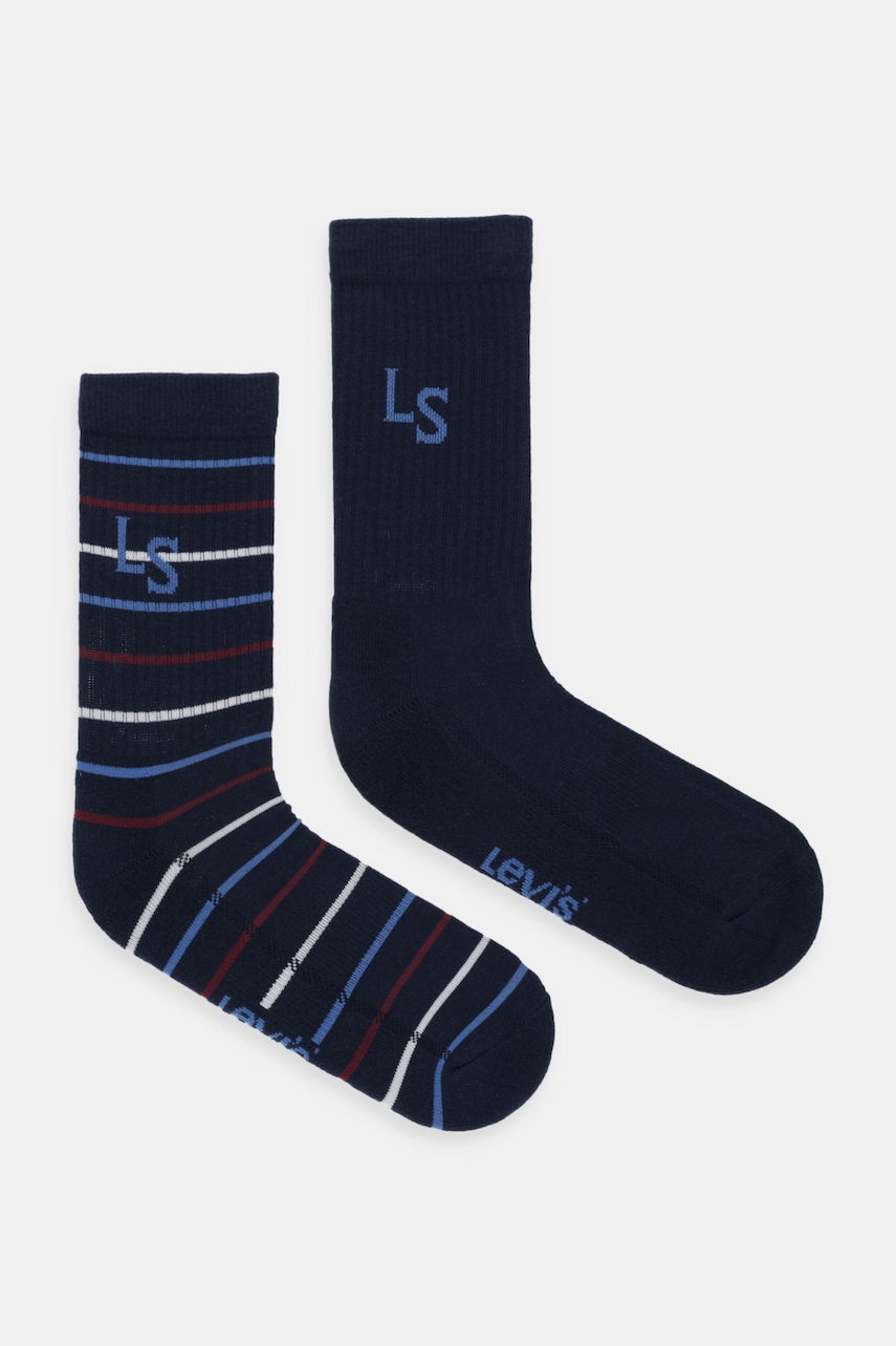 Levi's șosete 2-pack culoarea bleumarin, 37157-1288