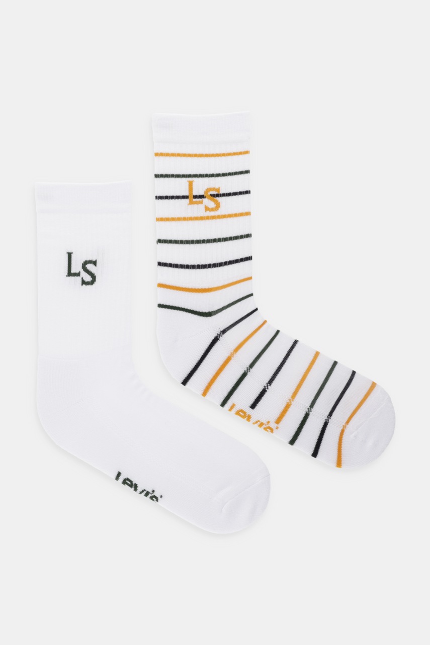 Levně Ponožky Levi's 2-pack bílá barva, 37157-1289