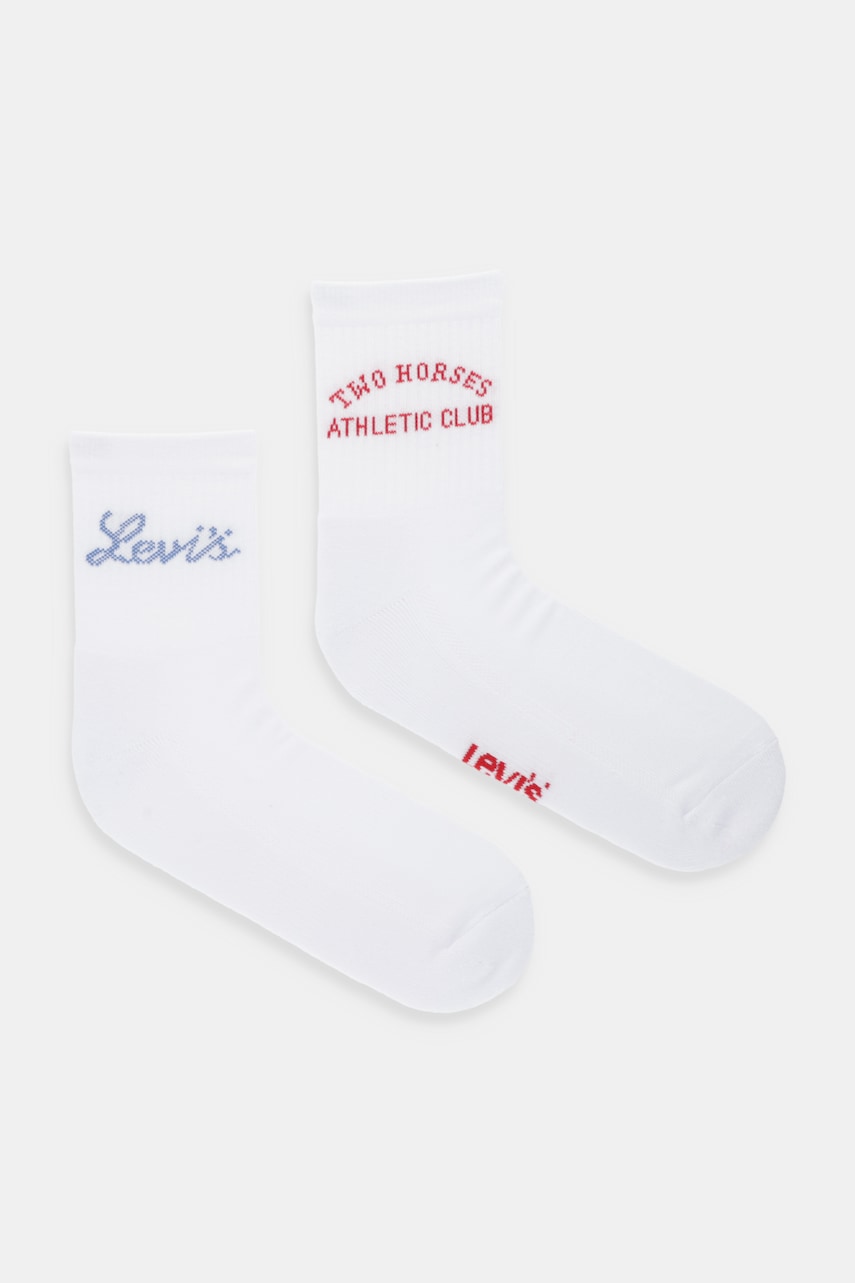Levi's șosete 2-pack culoarea alb, 37157-1290