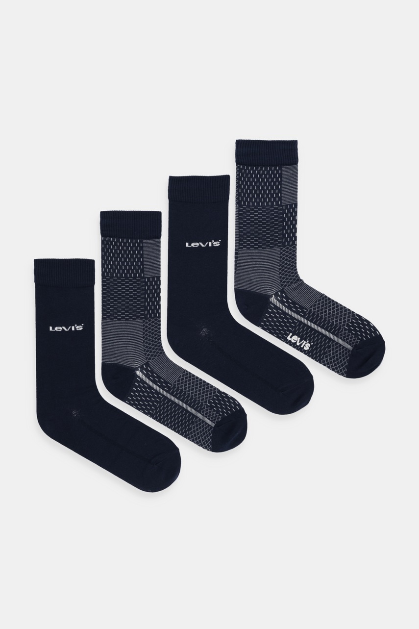 Levně Ponožky Levi's 4-pack tmavomodrá barva, 37157-1303