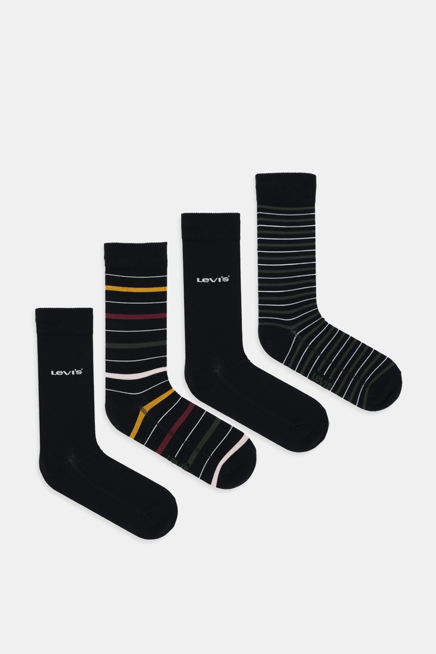 Levně Ponožky Levi's 4-pack černá barva, 37157-1304