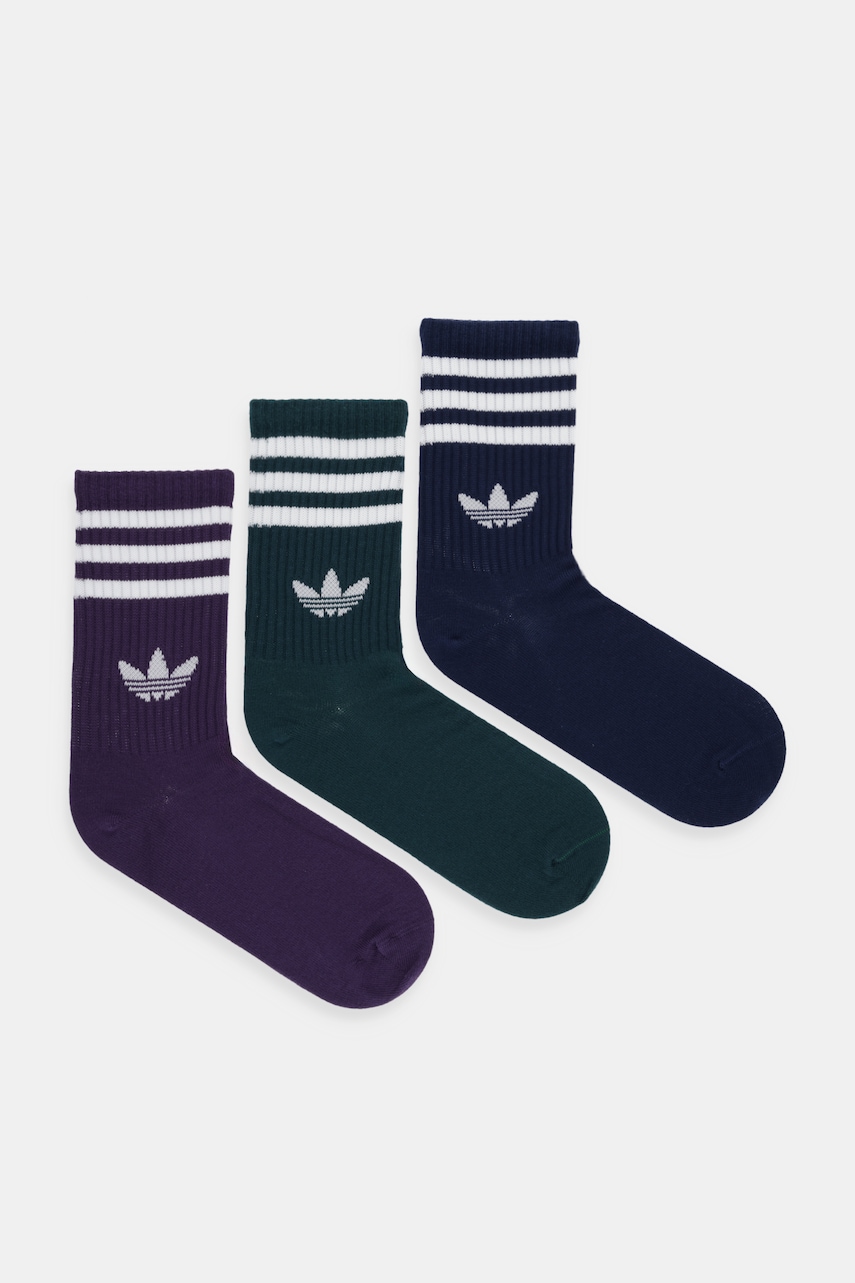 adidas Originals șosete Adicolor 3-pack culoarea bleumarin, JZ4943
