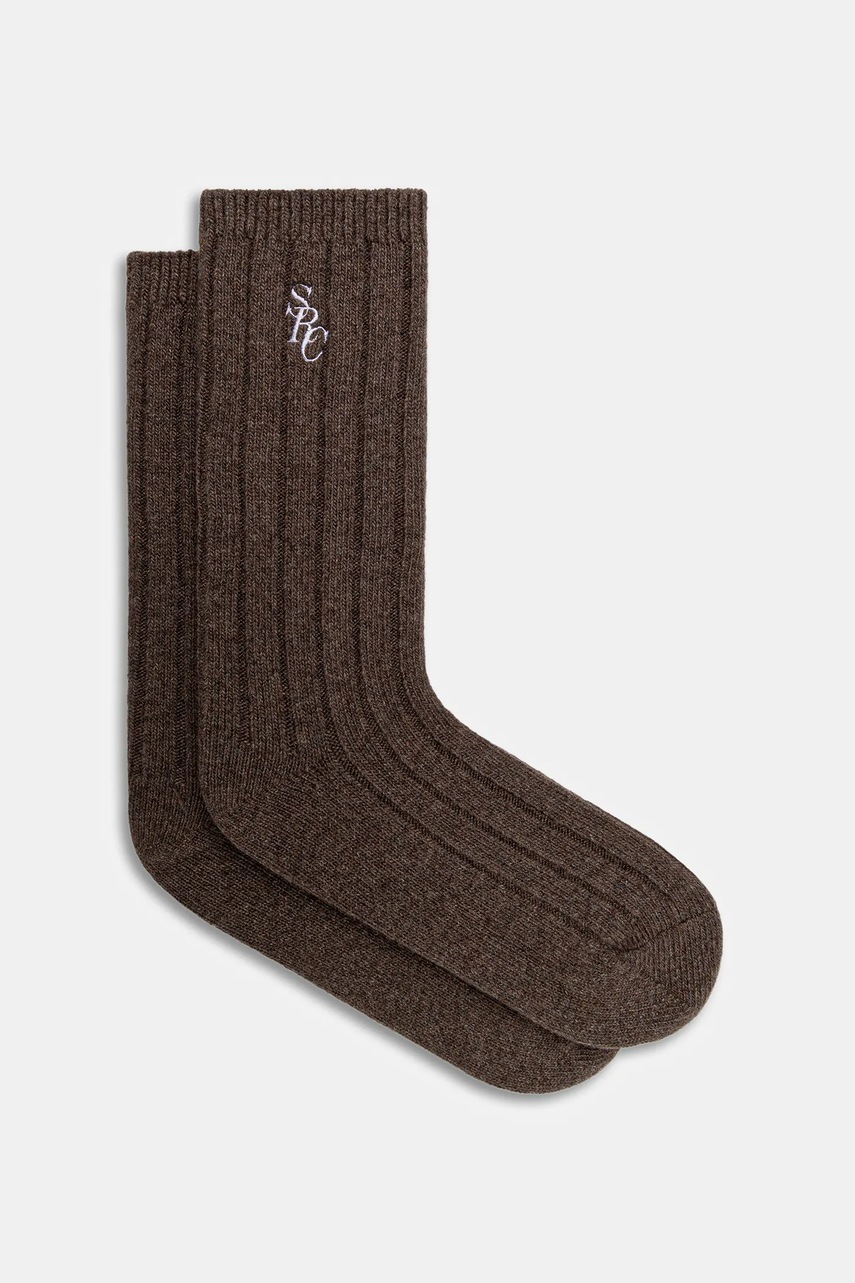 Sporty & Rich șosete cu lână SRC Cashmere