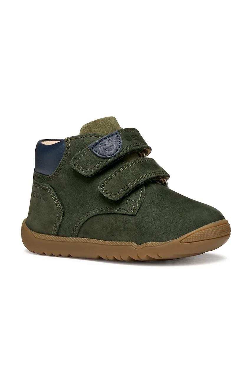 Geox încălțăminte din piele pentru copii MACCHIA culoarea verde, B164NC.03285