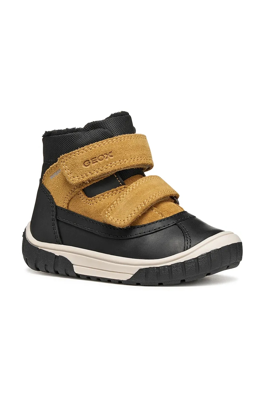 Geox ghete de iarnă pentru copii din piele OMAR culoarea negru, B462DC.04322