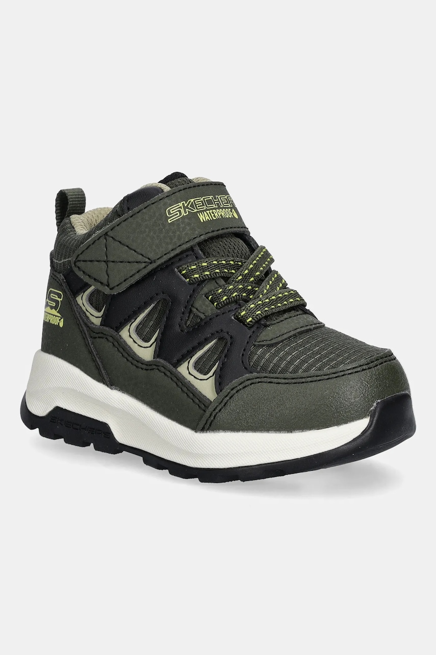 Skechers cizme de iarnă pentru copii STORM BLAZER - DRIZZLE SQUAD culoarea verde, 406377N