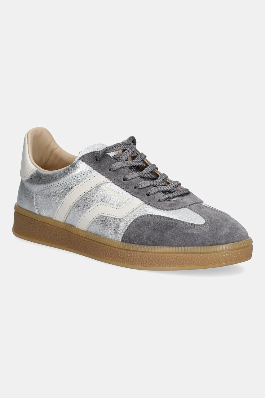 Gant sneakers din piele Cuzima culoarea argintiu, 31531043