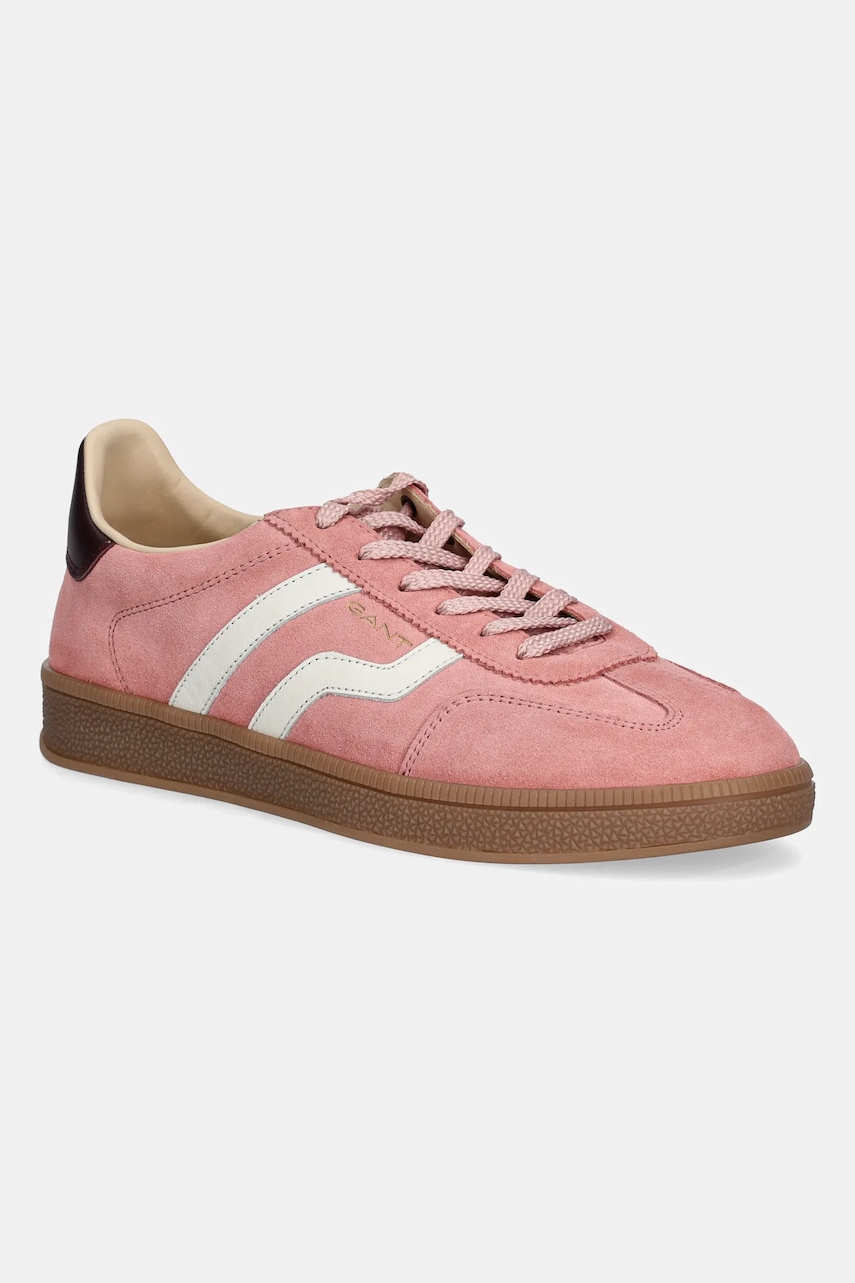 Gant sneakers din piele întoarsă Cuzima culoarea roz, 31533042