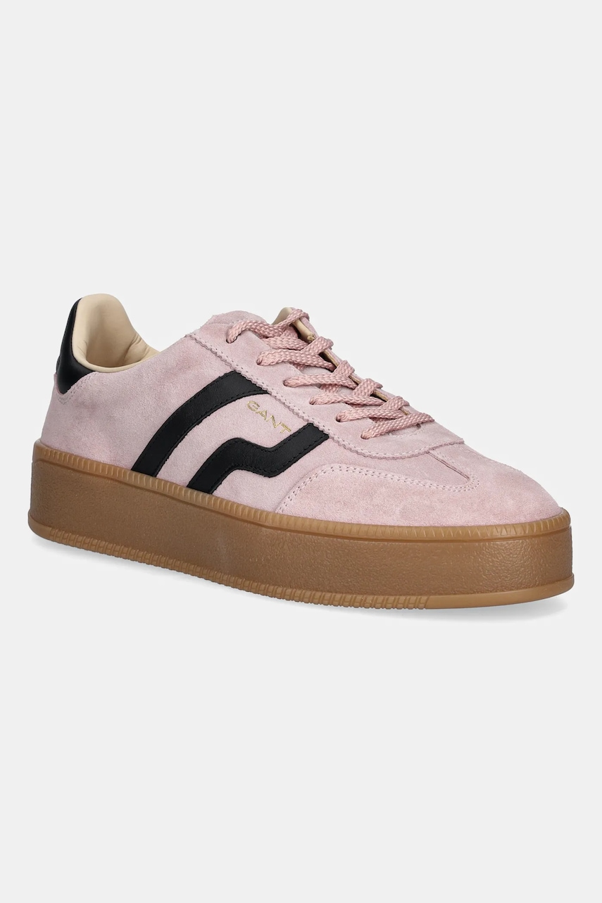 Gant sneakers din piele întoarsă Cuzmani culoarea roz, 31533048