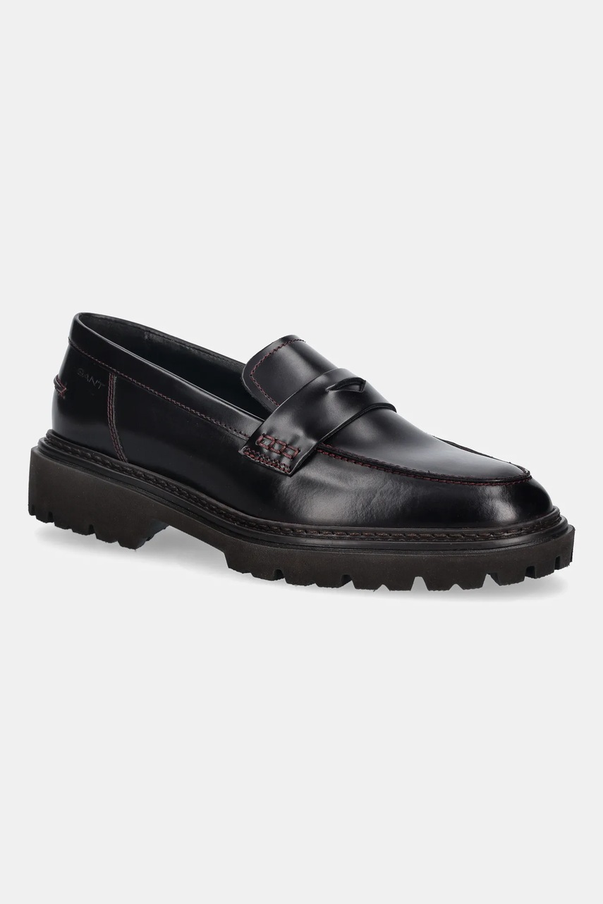 Gant mocasini de piele Ivyhill culoarea maro, cu toc plat, 31531117