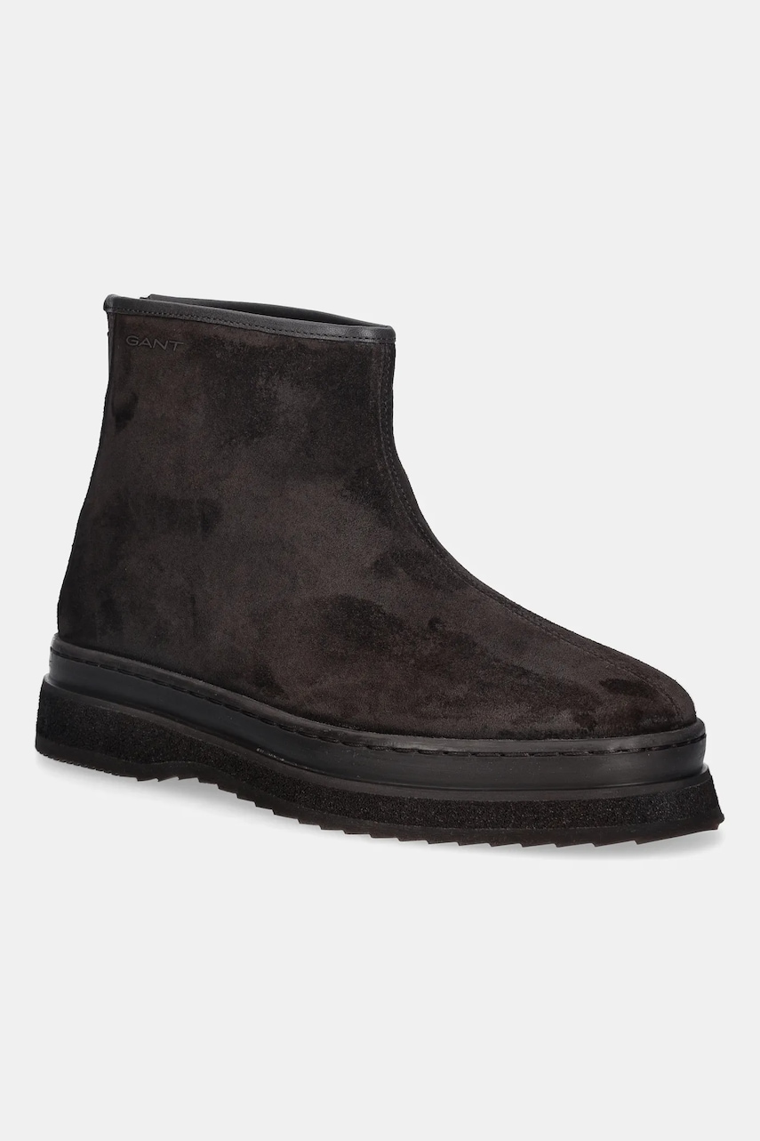 Gant cizme din piele întoarsă Sistown culoarea maro, cu platformă, izolare ușoară, 31543103