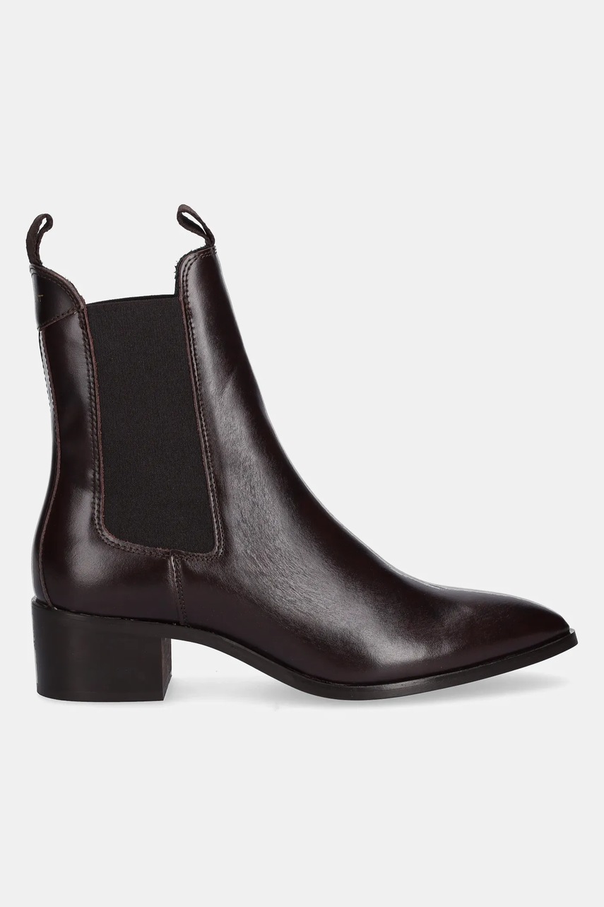 Кожаные полусапожки Gant St Broomly цвет коричневый каблук кирпичик 31551094