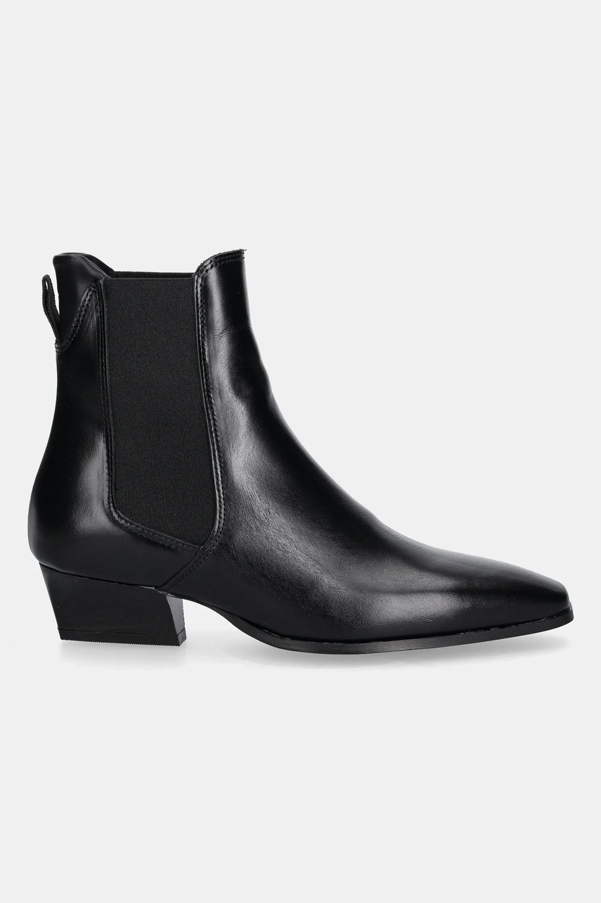 Кожаные полусапоги Gant Bassotte цвет чёрный каблук кирпичик 31551149