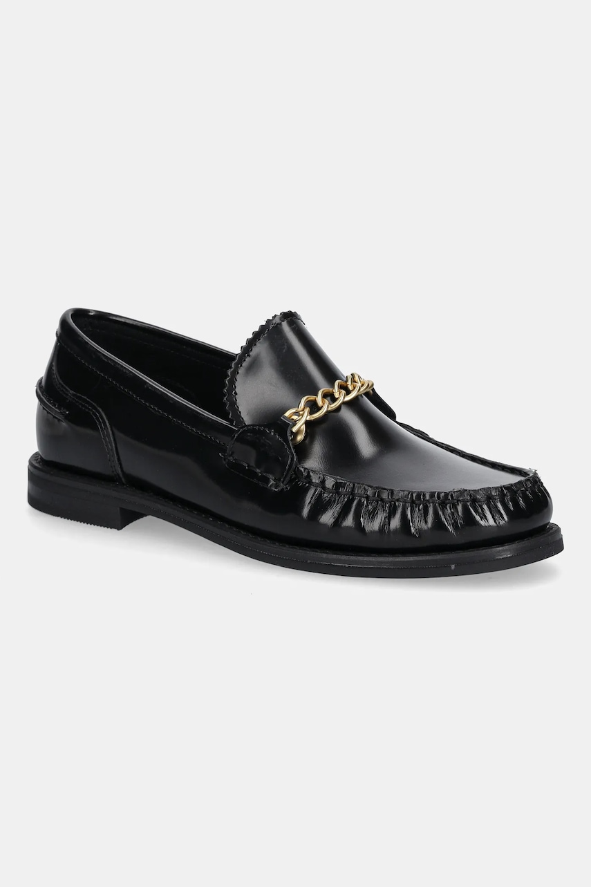 Gant mocasini de piele Gracelyn culoarea negru, cu toc plat, 31571123