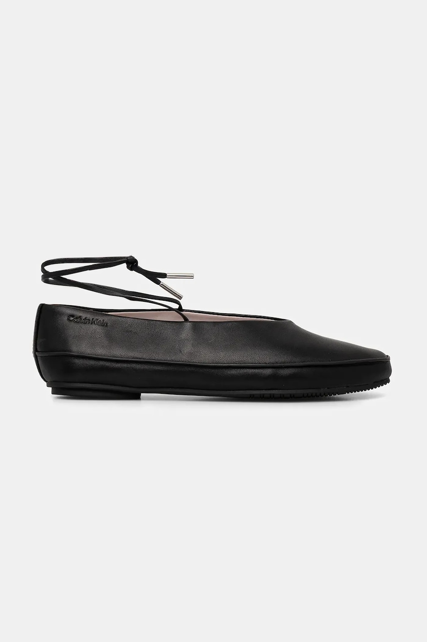 Кожаные балетки Calvin Klein BALLERINA MARY JANE STRAP LTH цвет чёрный HW0HW02656 Кожаные балетки Calvin Klein BALLERINA MARY JANE STRAP LTH цвет чёрный HW0HW02656