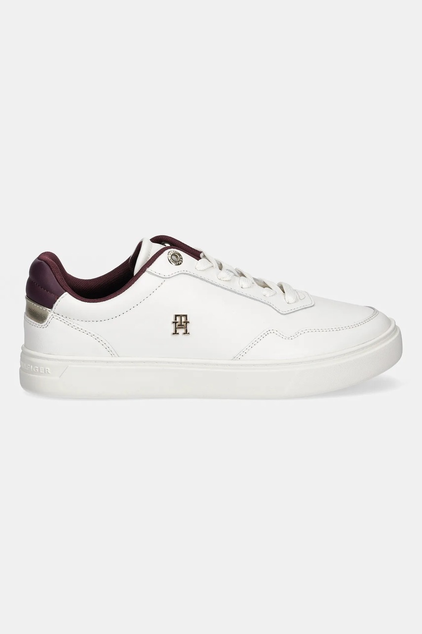Кожаные кроссовки Tommy Hilfiger ESSENTIAL ELEVATED COURT SNEAKER цвет белый FW0FW08680
