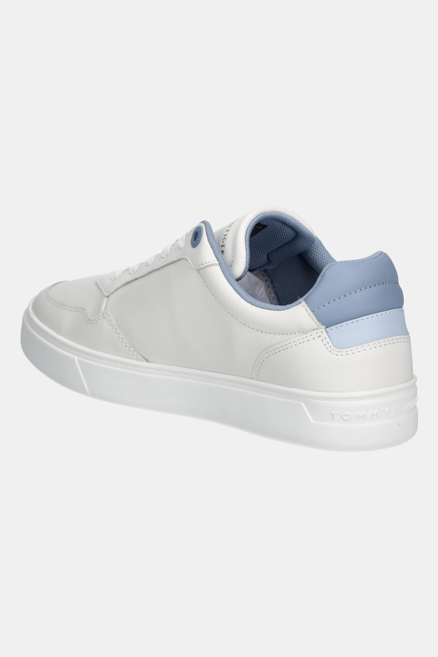 Δερμάτινα αθλητικά παπούτσια Tommy Hilfiger ESSENTIAL ELEVATED COURT SNEAKER χρώμα: άσπρο, FW0FW08680 φωτογραφία