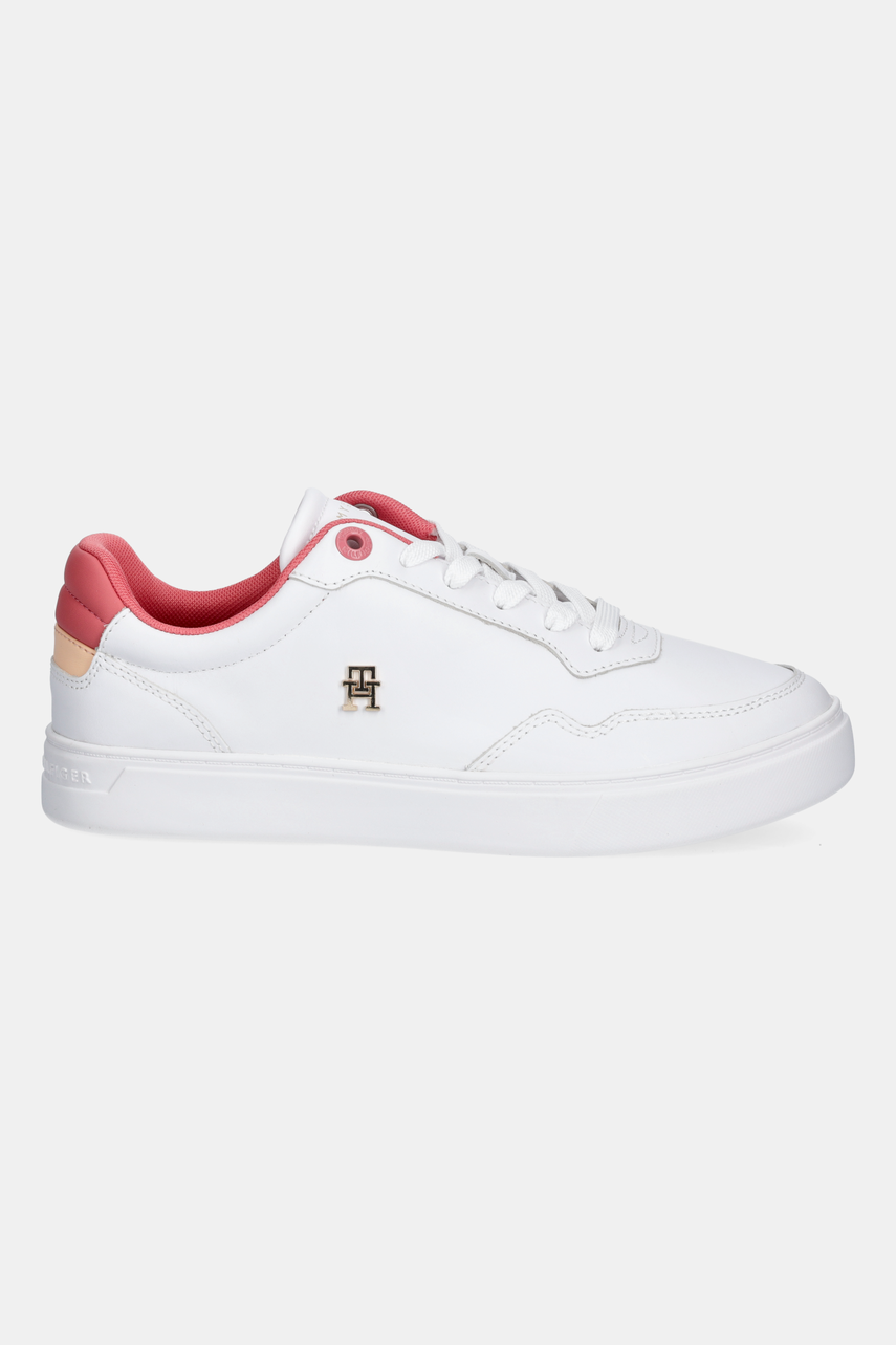 Кожаные кроссовки Tommy Hilfiger ESSENTIAL ELEVATED COURT SNEAKER цвет белый FW0FW08680