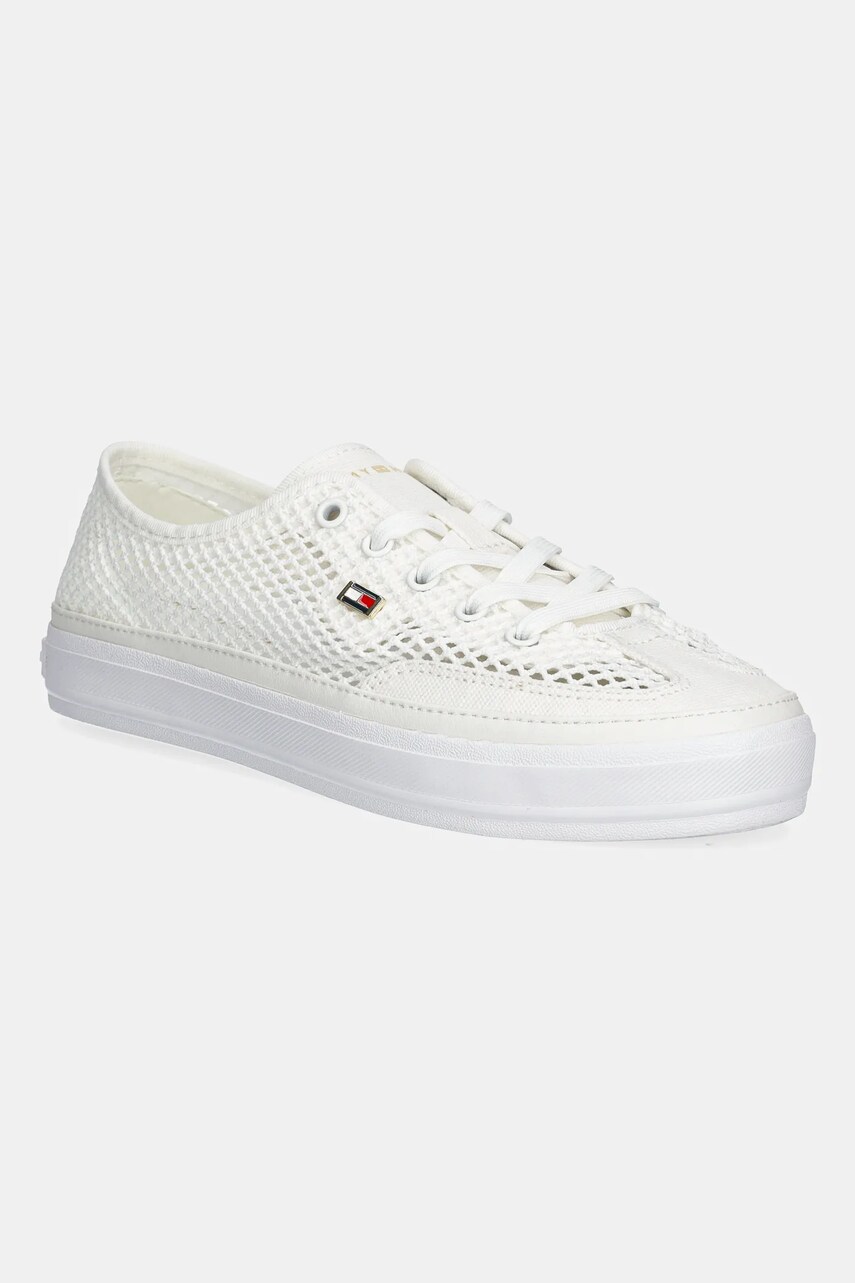 Levně Tenisky Tommy Hilfiger TH OPEN MESH VULC SNEAKER bílá barva, FW0FW08684