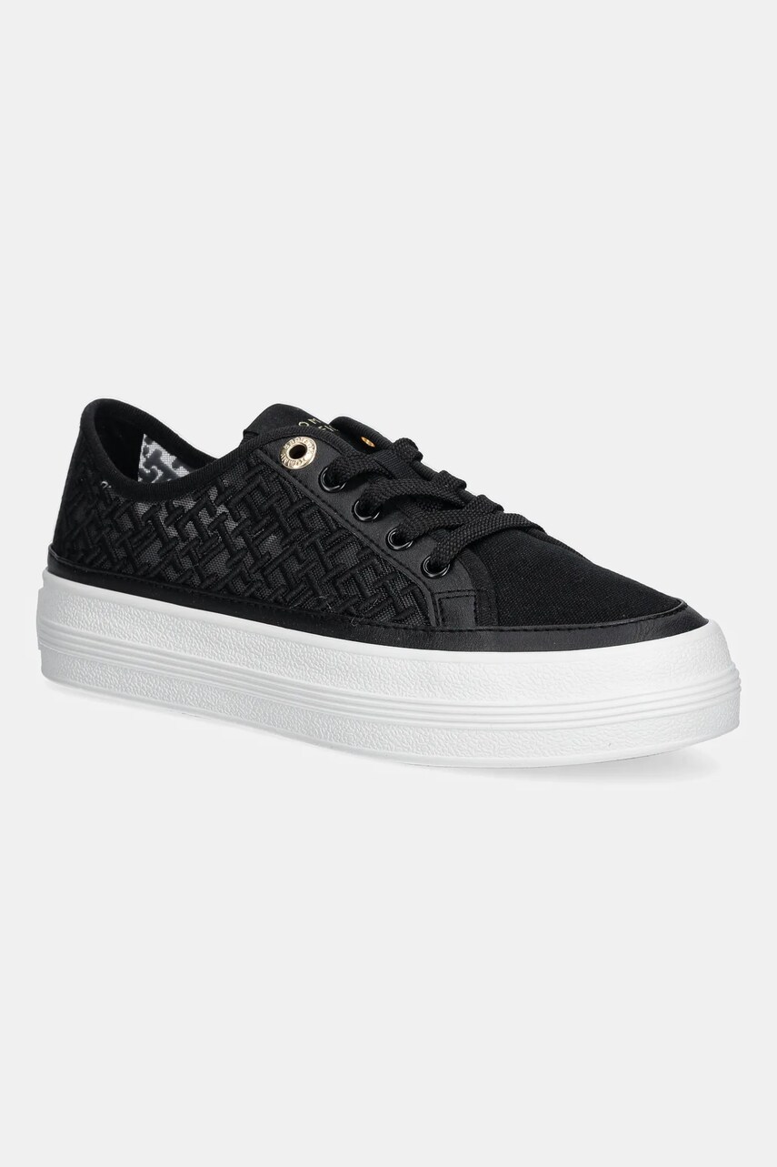 Levně Tenisky Tommy Hilfiger VULC EMBROIDERED SNEAKER černá barva, FW0FW08685