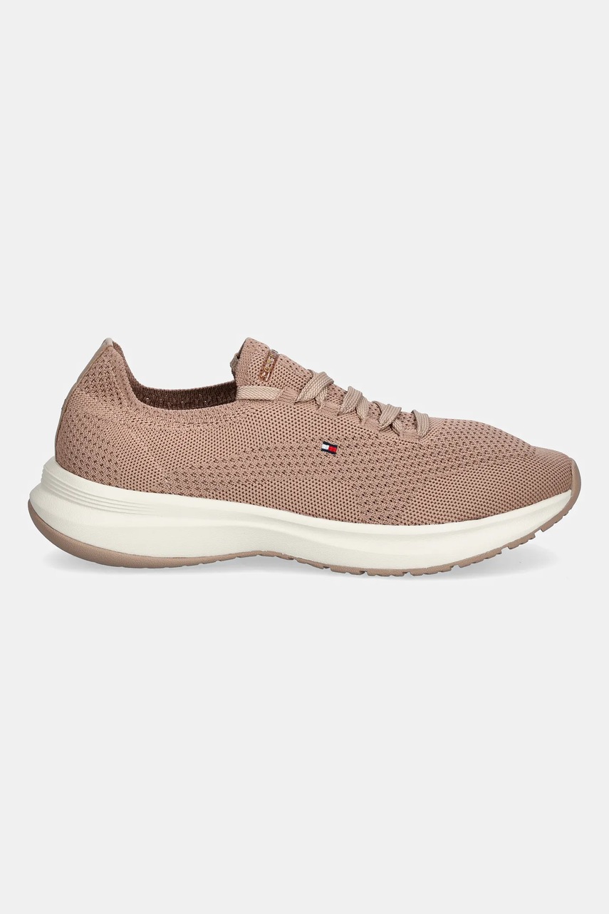 Кроссовки Tommy Hilfiger TH KNIT RUNNER цвет бежевый FW0FW08813 Кроссовки Tommy Hilfiger TH KNIT RUNNER цвет бежевый FW0FW08813