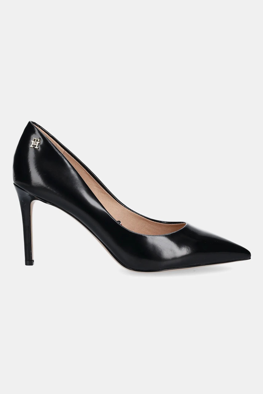 Кожаные туфли Tommy Hilfiger CLOSED PUMP ABRASIVATO цвет чёрный FW0FW08969