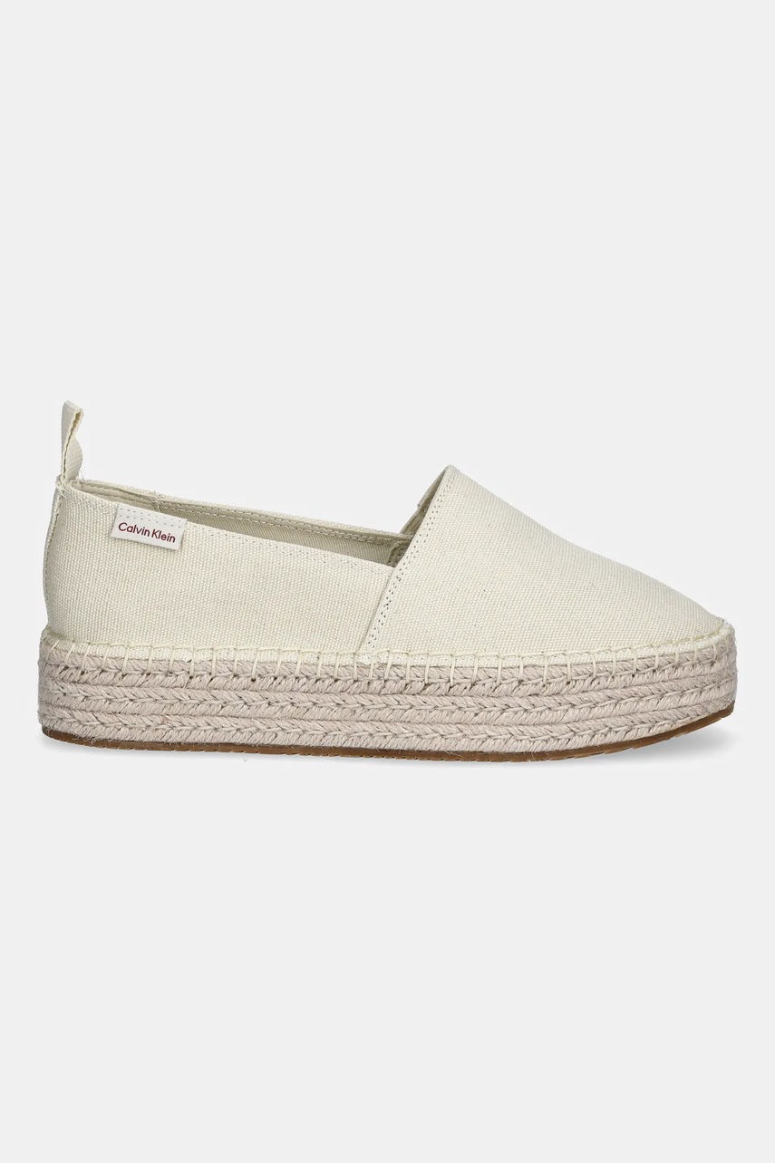Эспадрильи Calvin Klein Jeans PLATFORM ESPADRILLE ML CS цвет бежевый на платформе YW0YW01871